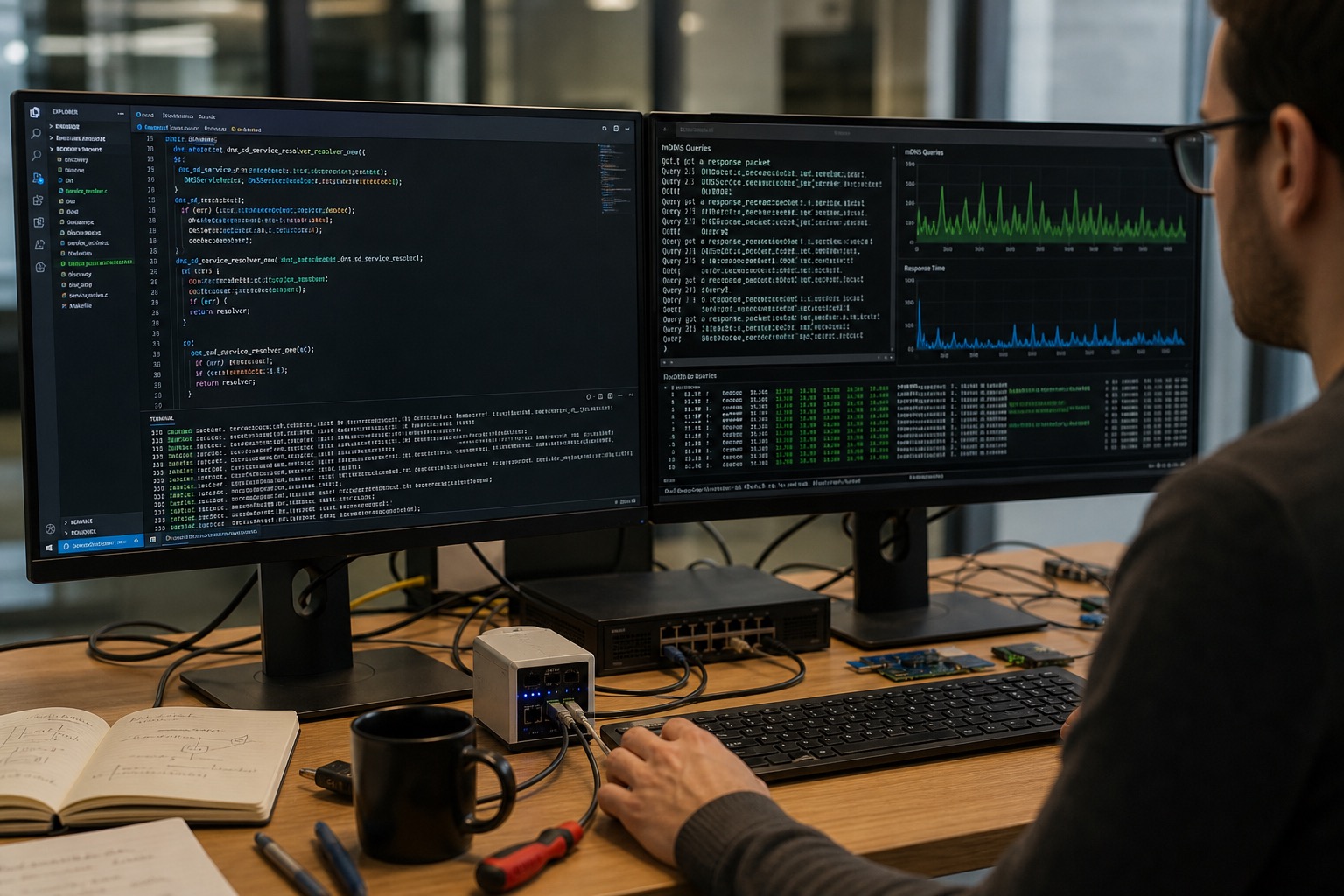 DNS-SD Service Discovery on a Local Network: mDNS Behavior Under Load