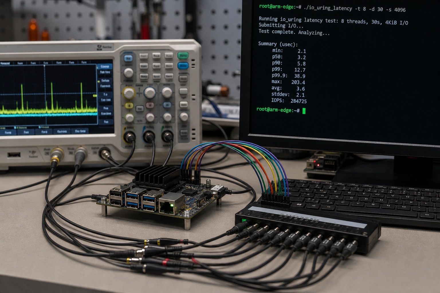 Linux io_uring at the Edge: Latency Profiles on a Cortex-A53