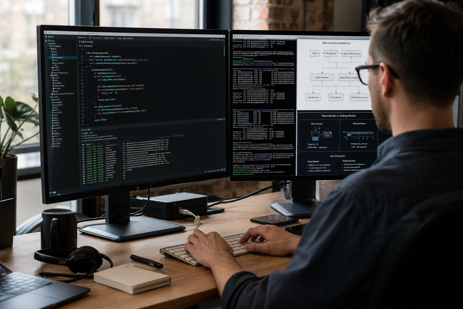 Rate Limiting Architecture: Token Bucket vs Sliding Window in a Distributed System